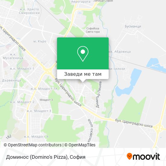 Доминос (Domino's Pizza) карта