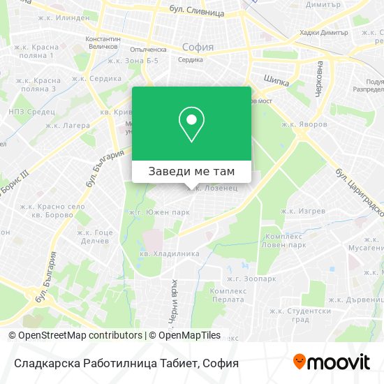 Сладкарска Работилница Табиет карта