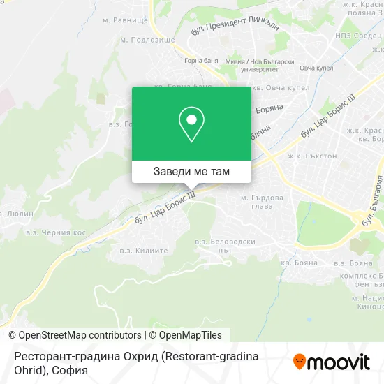 Ресторант-градина Охрид (Restorant-gradina Ohrid) карта