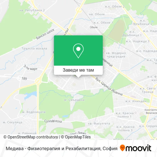 Медива - Физиотерапия и Рехабилитация карта
