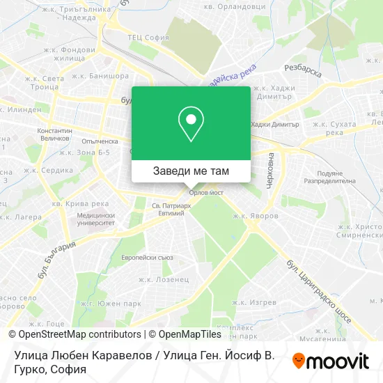 Улица Любен Каравелов / Улица Ген. Йосиф В. Гурко карта