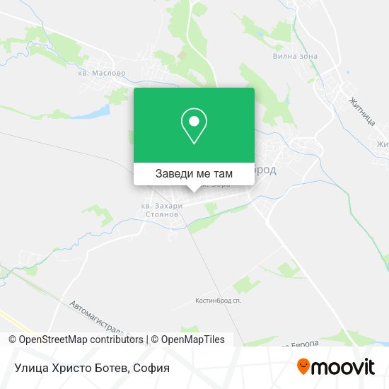 Улица Христо Ботев карта