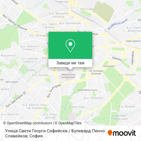 Улица Свети Георги Софийски / Булевард Пенчо Славейков карта