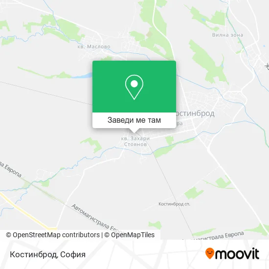 Костинброд карта