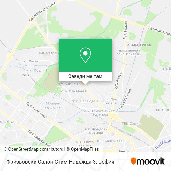 Фризьорски Салон Стим Надежда 3 карта