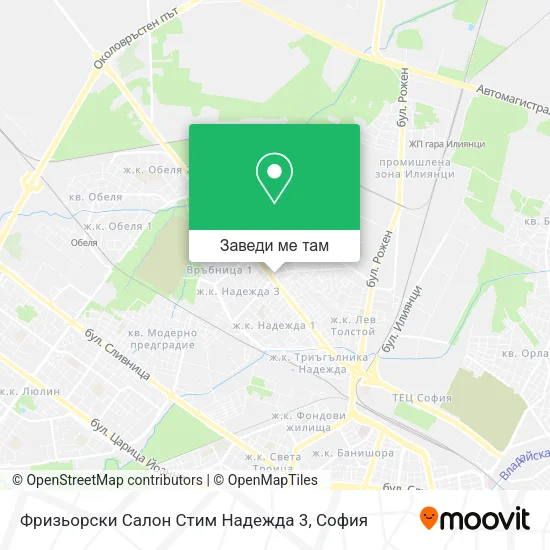 Фризьорски Салон Стим Надежда 3 карта