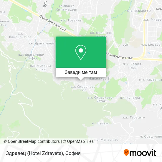 Здравец (Hotel Zdravets) карта