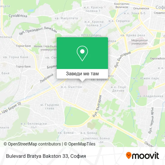 Bulevard Bratya Bakston 33 карта