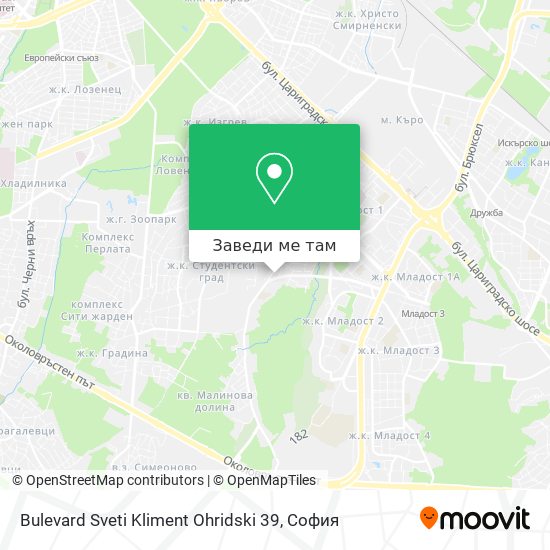 Bulevard Sveti Kliment Ohridski 39 карта