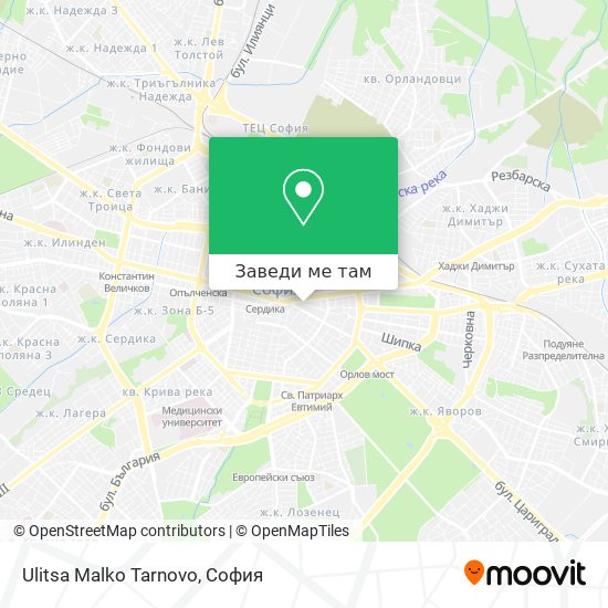 Ulitsa Malko Tarnovo карта