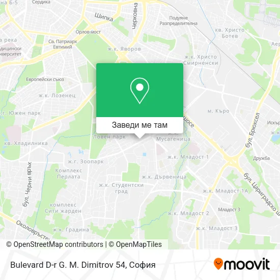 Bulevard D-r G. M. Dimitrov 54 карта