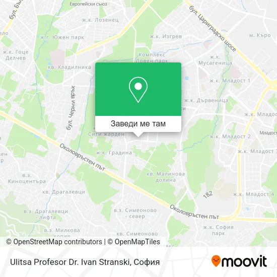 Ulitsa Profesor Dr. Ivan Stranski карта