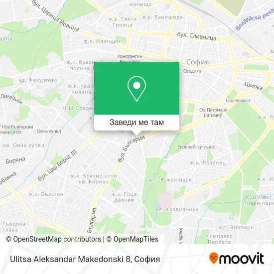 Ulitsa Aleksandar Makedonski 8 карта