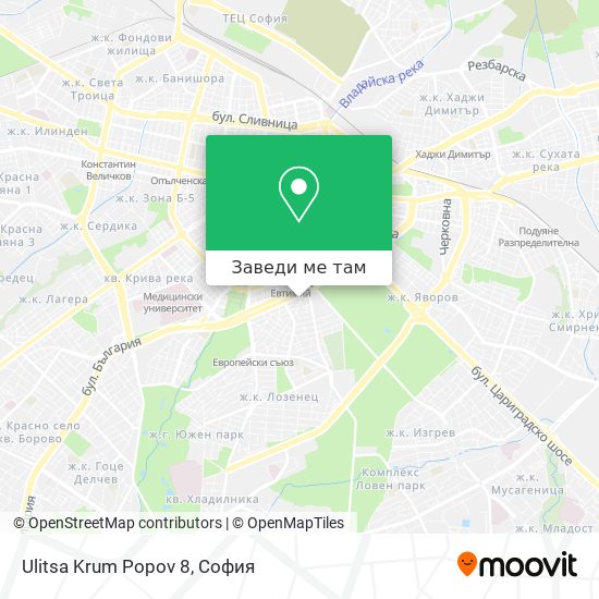 Ulitsa Krum Popov 8 карта