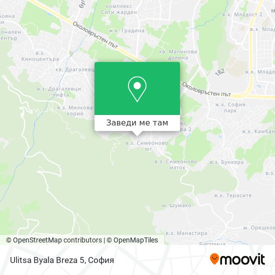 Ulitsa Byala Breza 5 карта
