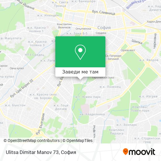 Ulitsa Dimitar Manov 73 карта