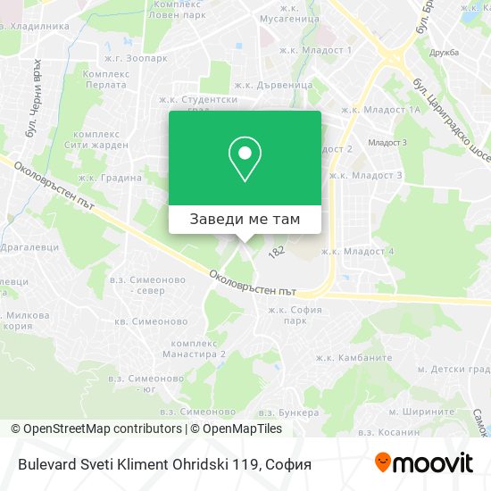 Bulevard Sveti Kliment Ohridski 119 карта