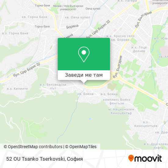 52 OU Tsanko Tserkovski карта