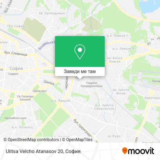Ulitsa Velcho Atanasov 20 карта