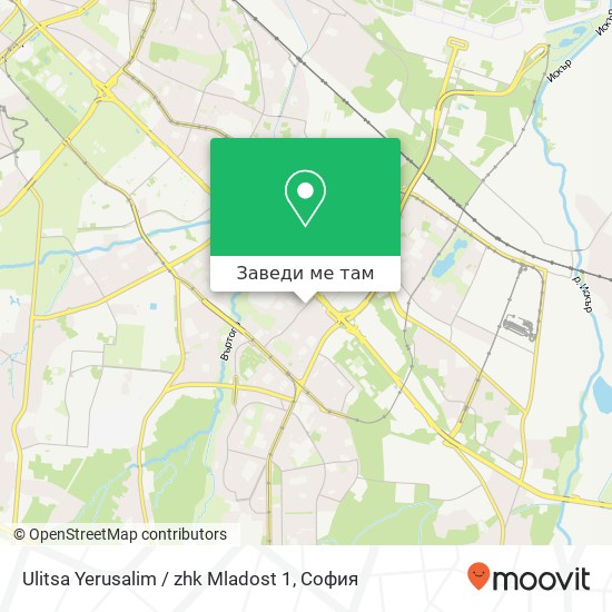 Ulitsa Yerusalim / zhk Mladost 1 карта