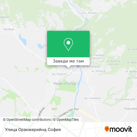 Улица Оранжерийна карта