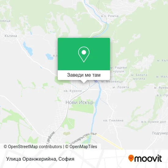 Улица Оранжерийна карта