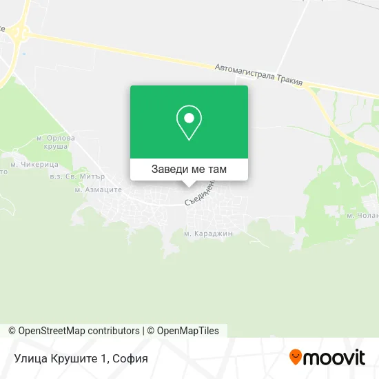 Улица Крушите 1 карта