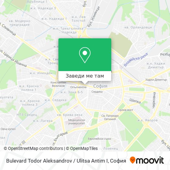 Bulevard Todor Aleksandrov / Ulitsa Antim I карта