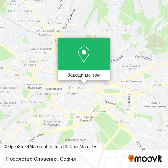Посолство Словения карта