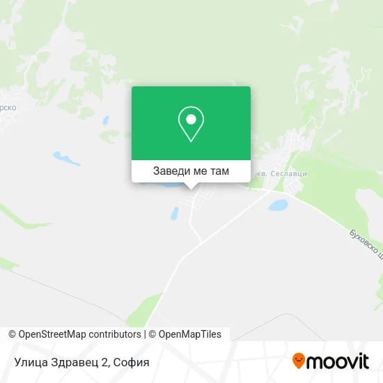 Улица Здравец 2 карта