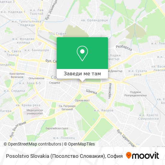 Posolstvo Slovakia (Посолство Словакия) карта