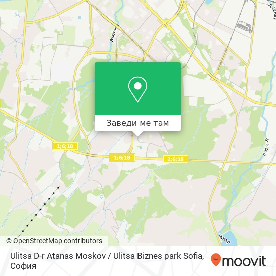 Ulitsa D-r Atanas Moskov / Ulitsa Biznes park Sofia карта