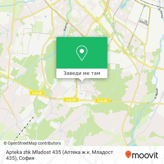 Apteka zhk Mladost 435 (Аптека ж.к. Младост 435) карта
