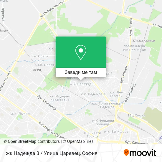 жк Надежда 3 / Улица Царевец карта
