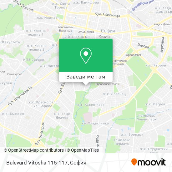 Bulevard Vitosha 115-117 карта
