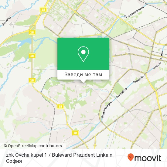 zhk Ovcha kupel 1 / Bulevard Prezident Linkaln карта