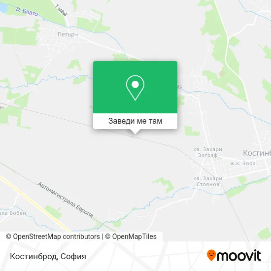 Костинброд карта