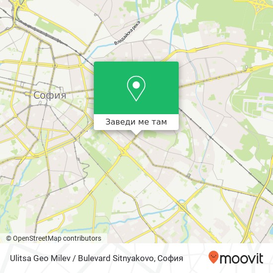Ulitsa Geo Milev / Bulevard Sitnyakovo карта