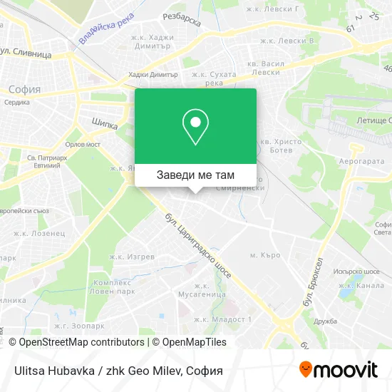 Ulitsa Hubavka / zhk Geo Milev карта