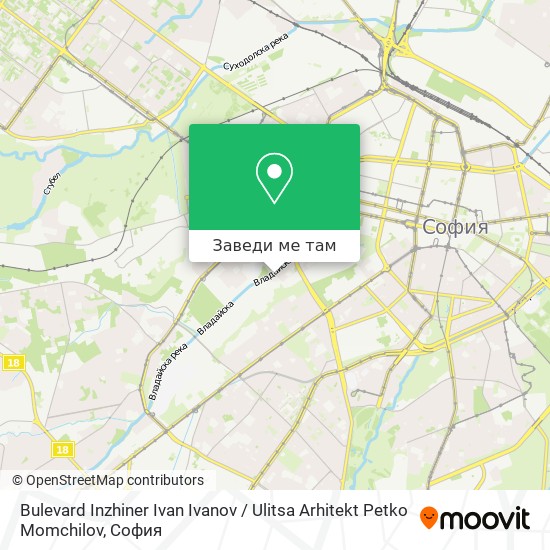 Bulevard Inzhiner Ivan Ivanov / Ulitsa Arhitekt Petko Momchilov карта