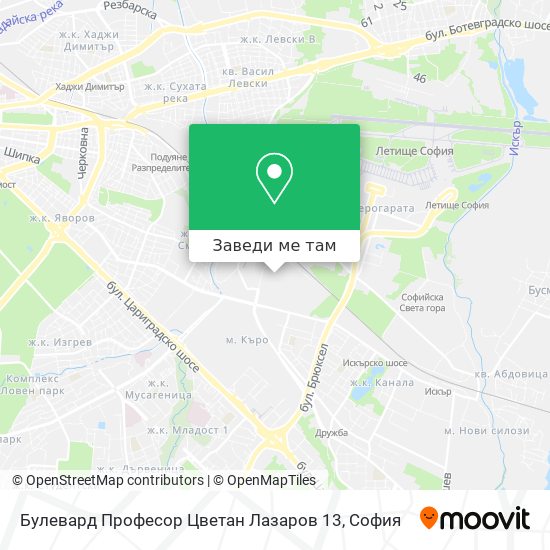 Булевард Професор Цветан Лазаров 13 карта