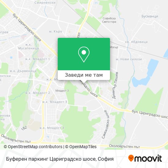 Буферен паркинг Цариградско шосе карта