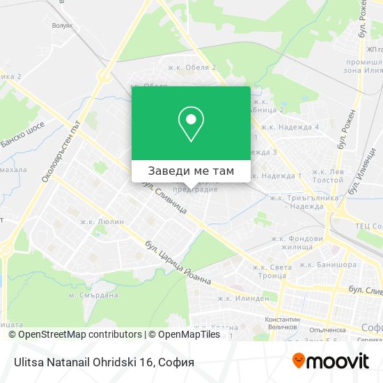 Ulitsa Natanail Ohridski 16 карта