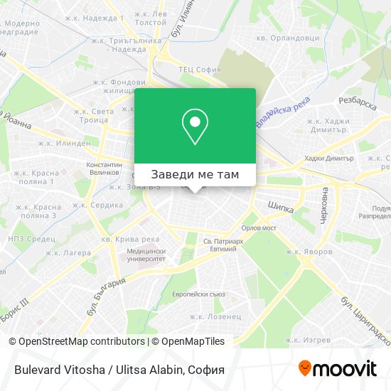 Bulevard Vitosha / Ulitsa Alabin карта
