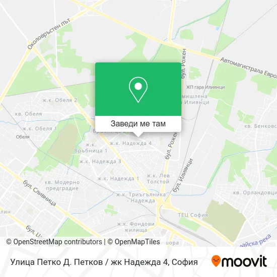 Улица Петко Д. Петков / жк Надежда 4 карта