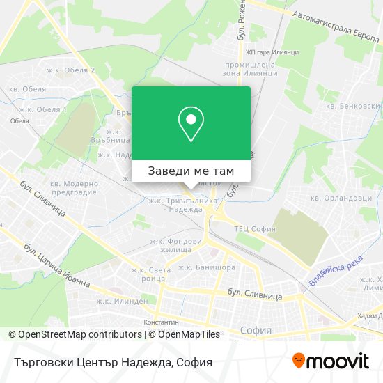 Търговски Център Надежда карта
