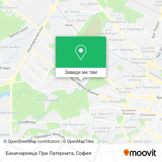 Баничарница При Латерната карта