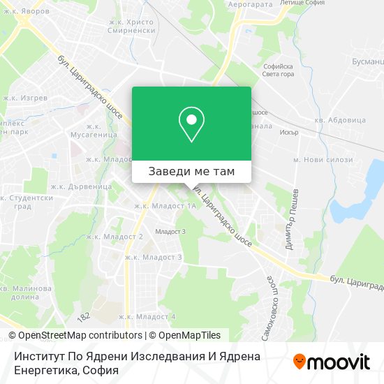 Институт По Ядрени Изследвания И Ядрена Енергетика карта