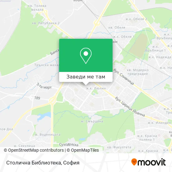 Столична Библиотека карта