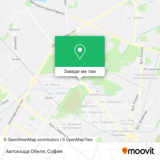 Автокъща Обеля карта